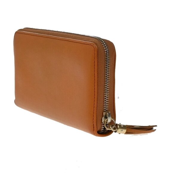 GUCCI Logo Interlocking GG Tassel Long Zipper Wallet Leather Orange GHW - Picture 4 of 14